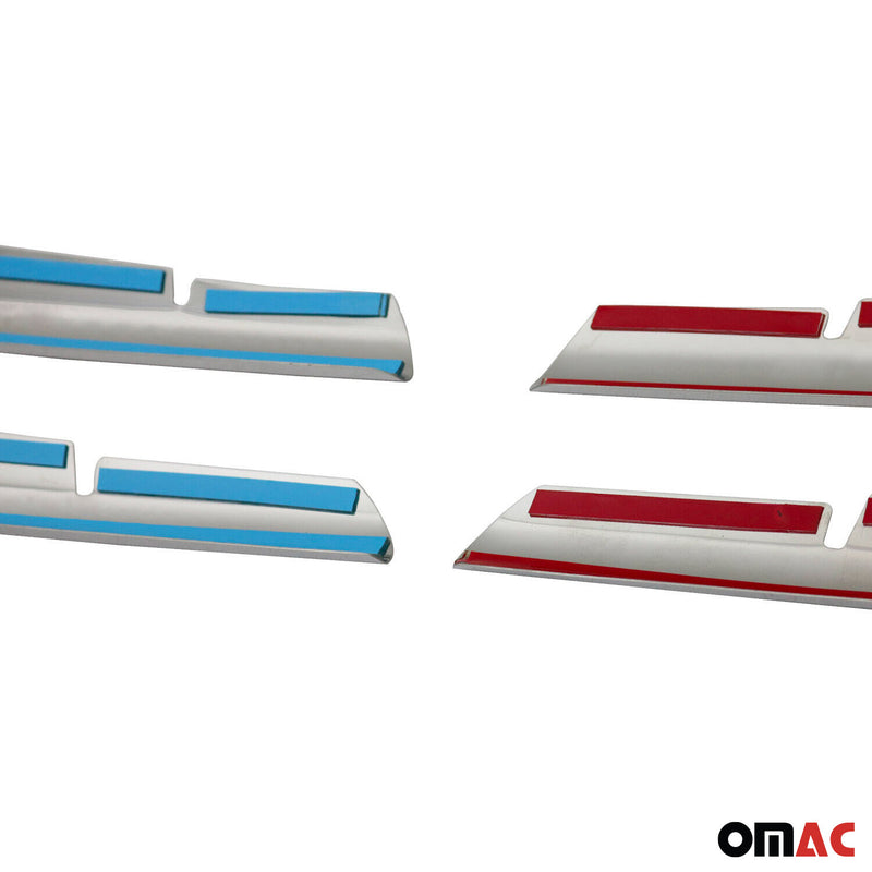 Grille de Calendre pour Renault Megane 2006-2010 4 PCS Acier Inox Chromé