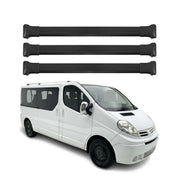 Barres de toit transversales pour Nissan Primastar 2001-2014 Aluminium Noir 3Pcs