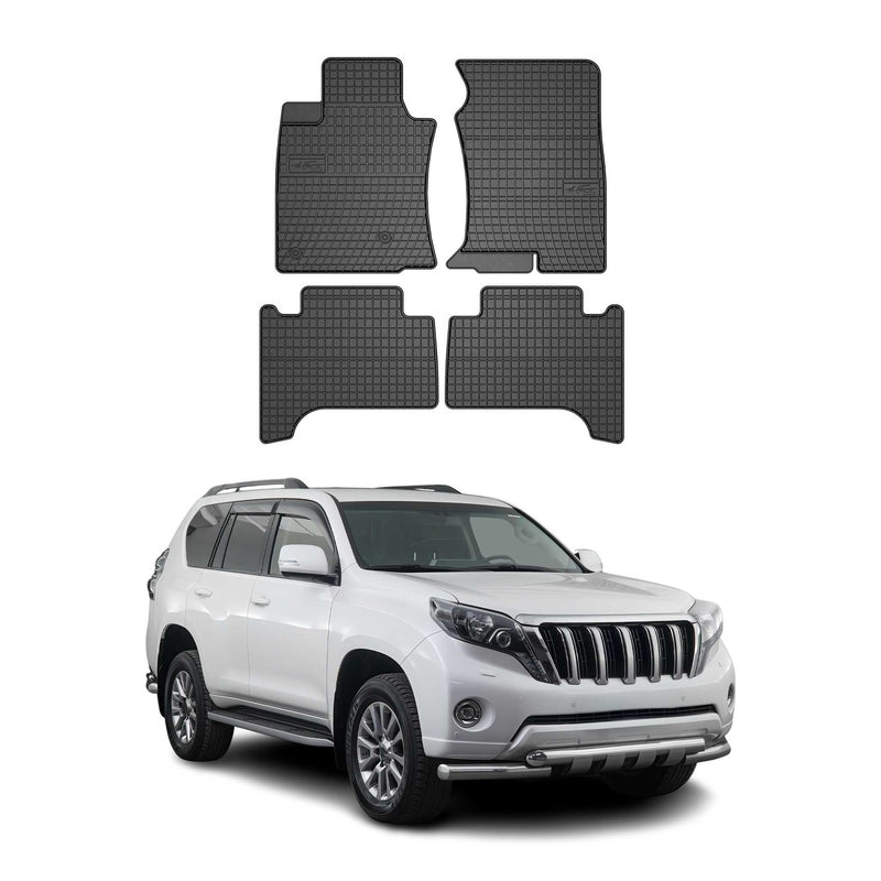 Tapis de Sol pour Toyota Land Cruiser Prado 2009-2023 Caoutchouc Noir