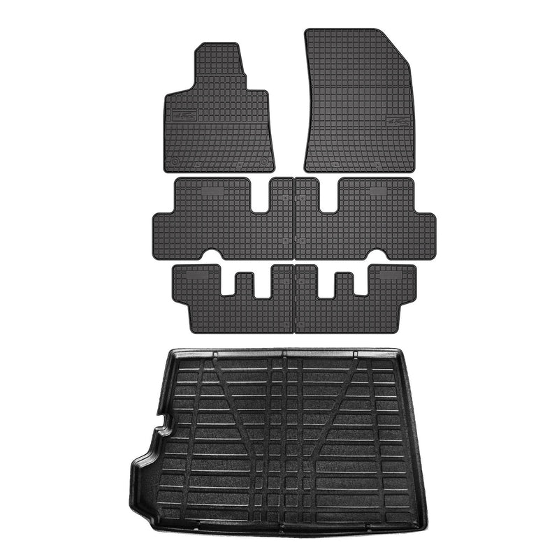 Kit Tapis De Sol Et Coffre Pour Citroen C4 Grand Picasso 2013-2018 TPE Noir