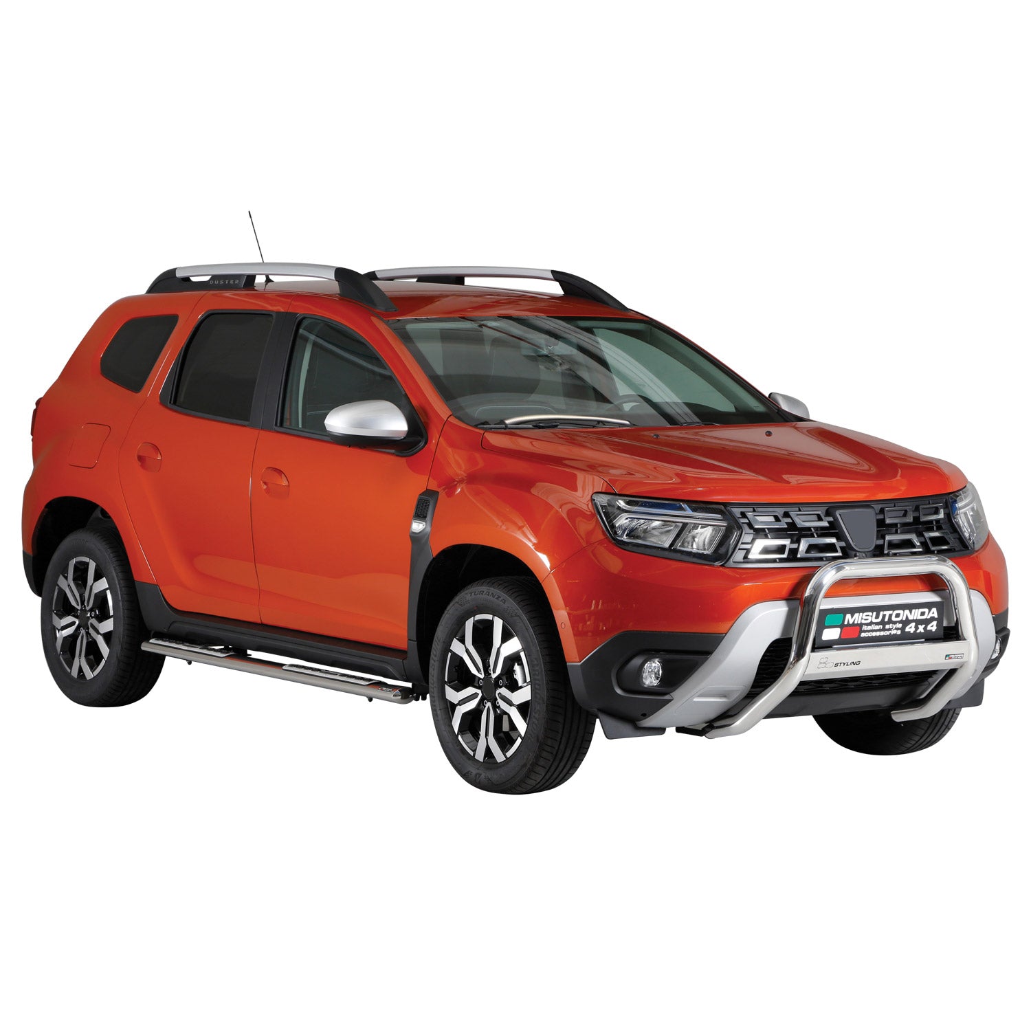 Pare-Buffle Avant Pour Dacia Duster 2021-2026 Ø63mm Acier Inoxydable Argent