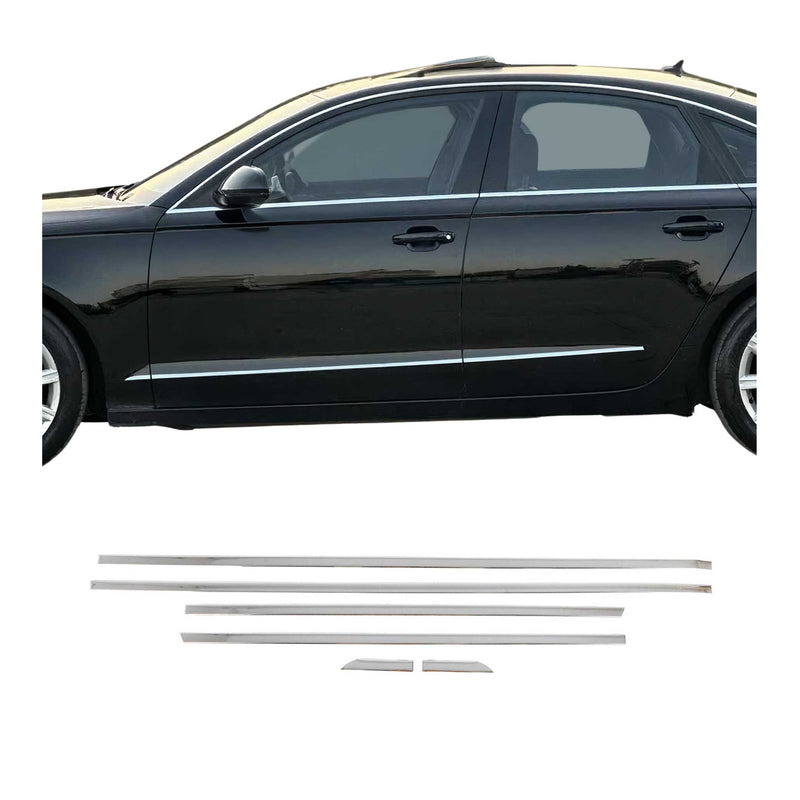 Garniture baguette de porte latérale pour Audi A6 C7 2011-18 inox Chromé