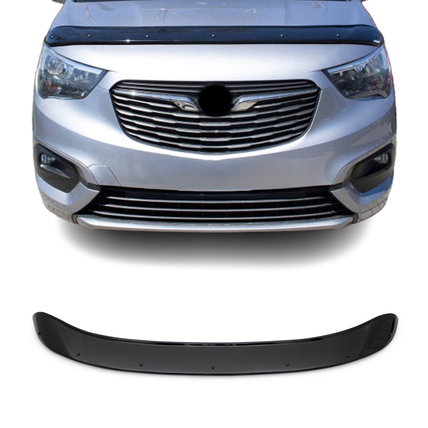 Deflecteurs d'air capot de voiture pour Citroen Berlingo 2019-25 Acrylique Noir