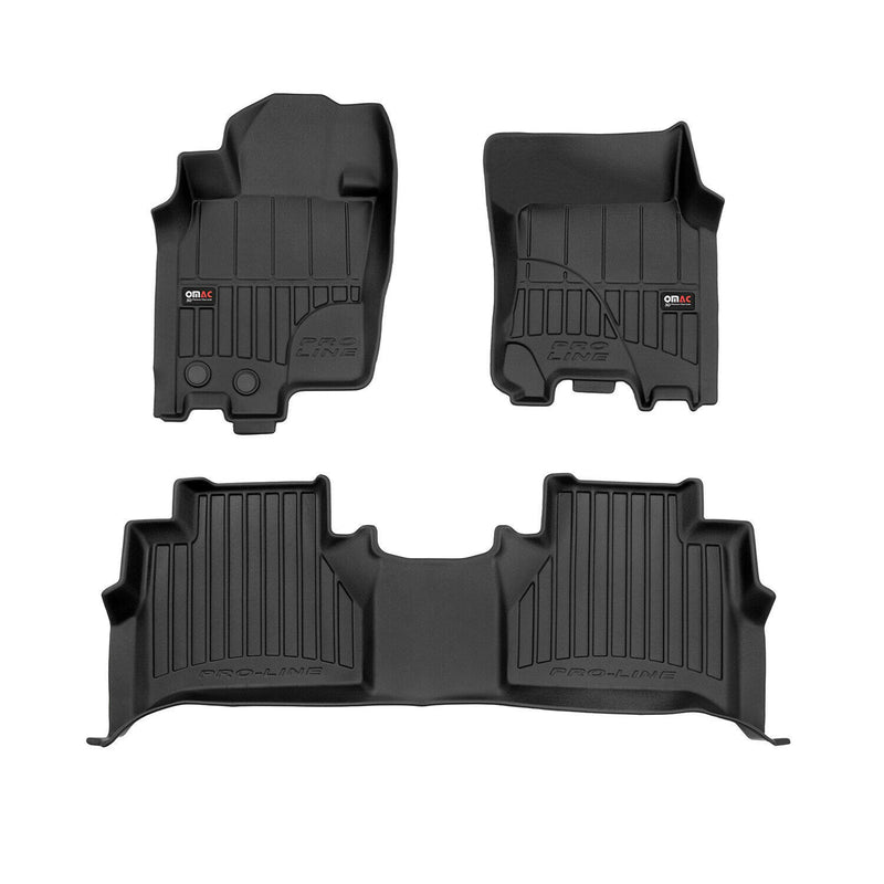 Tapis de Sol Voiture pour Nissan Navara 2014-2022 Caoutchouc TPE Noir