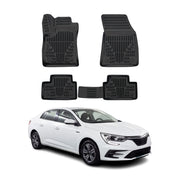 Tapis de sol pour Renault Megane 4 2016-2024 Noir 3D en Caoutchouc TPE 4Pcs