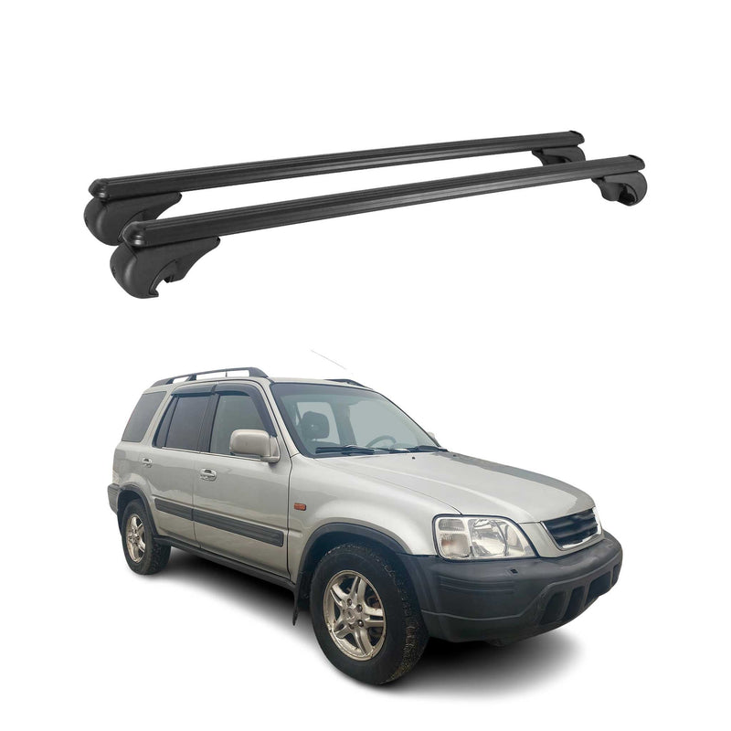 Barres de toit Transversales pour Honda CR-V 1995-2002 Aluminium Noir