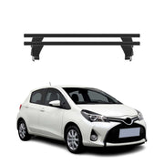 Menabo Barres de toit Transversales pour Toyota Yaris 2011-2020 Noir ABE 2x