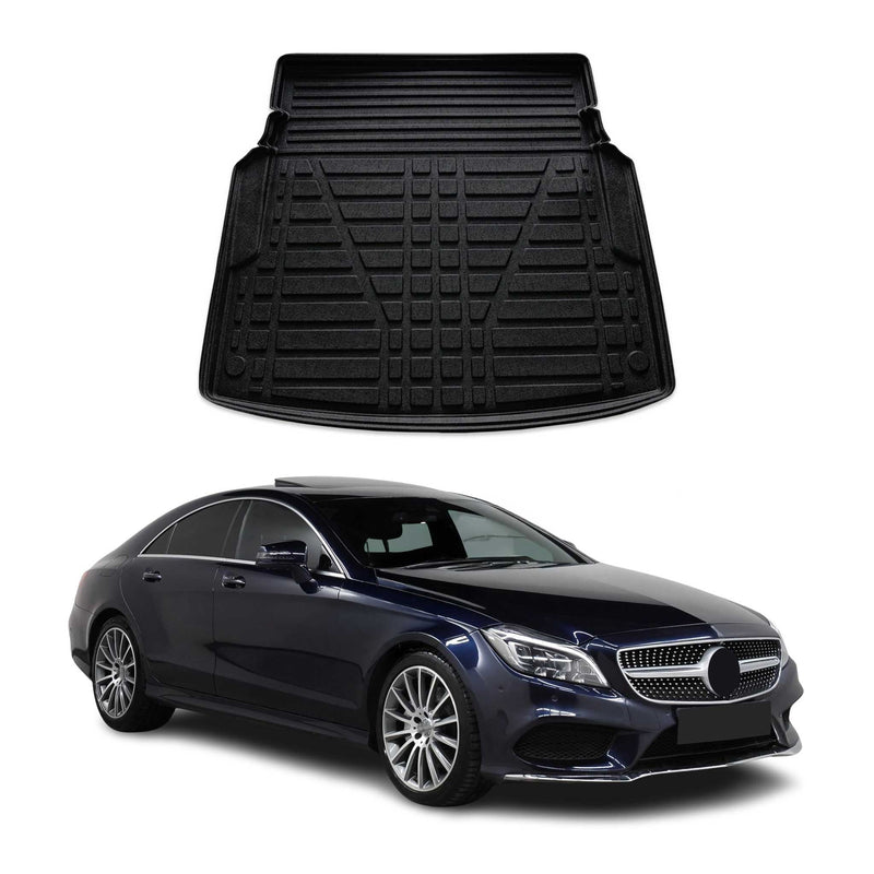 Tapis de Coffre pour Mercedes CLS C218 2011-2018 en TPE Noir