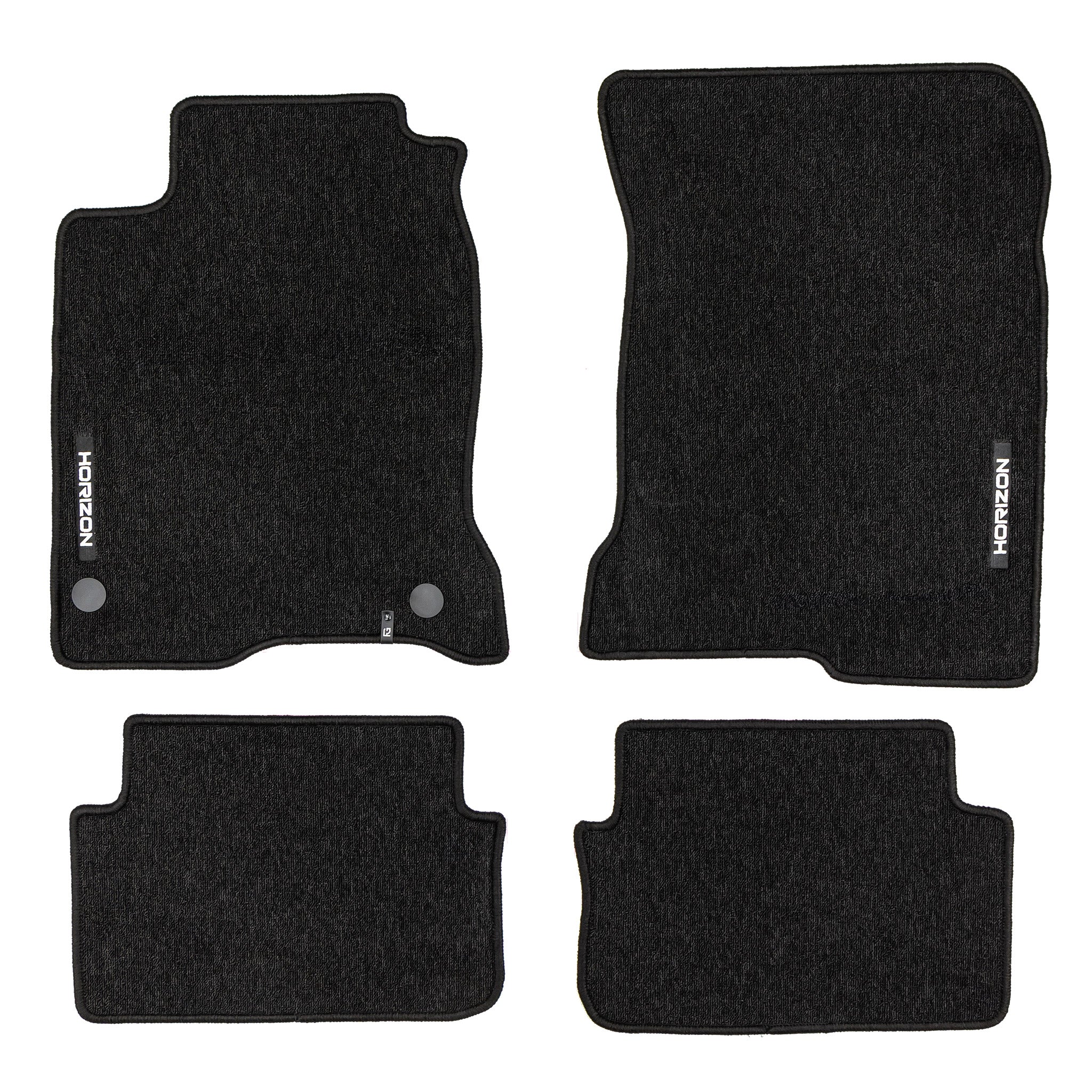 Tapis de Sol de Voiture pour Renault Laguna III 2007-2015 Velours Noir 4Pcs