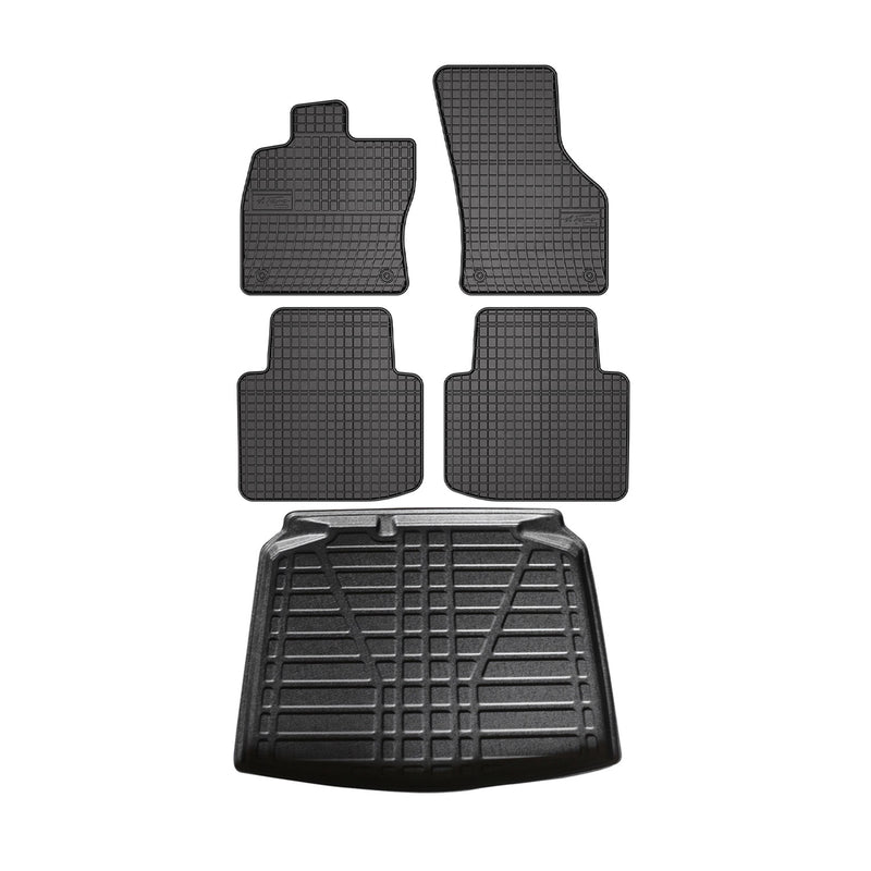 Kit Tapis de sol et coffre pour Skoda Superb 2015-2024 TPE Noir