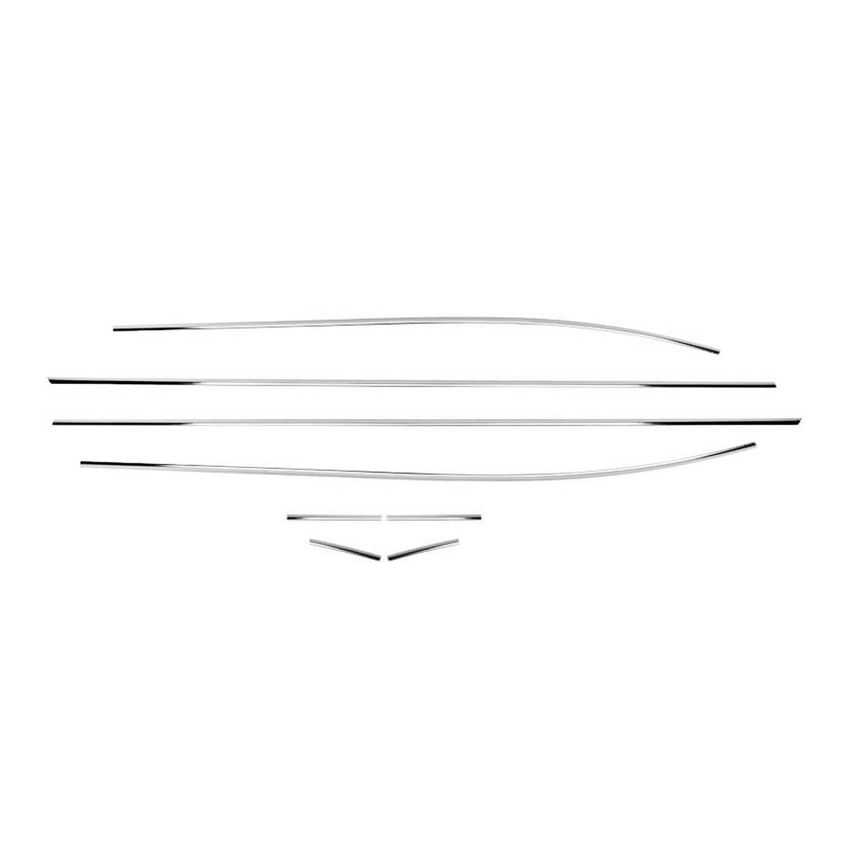 Baguettes pour contour Latérales pour Hyundai ix20 2010-2019 Acier inox chrome