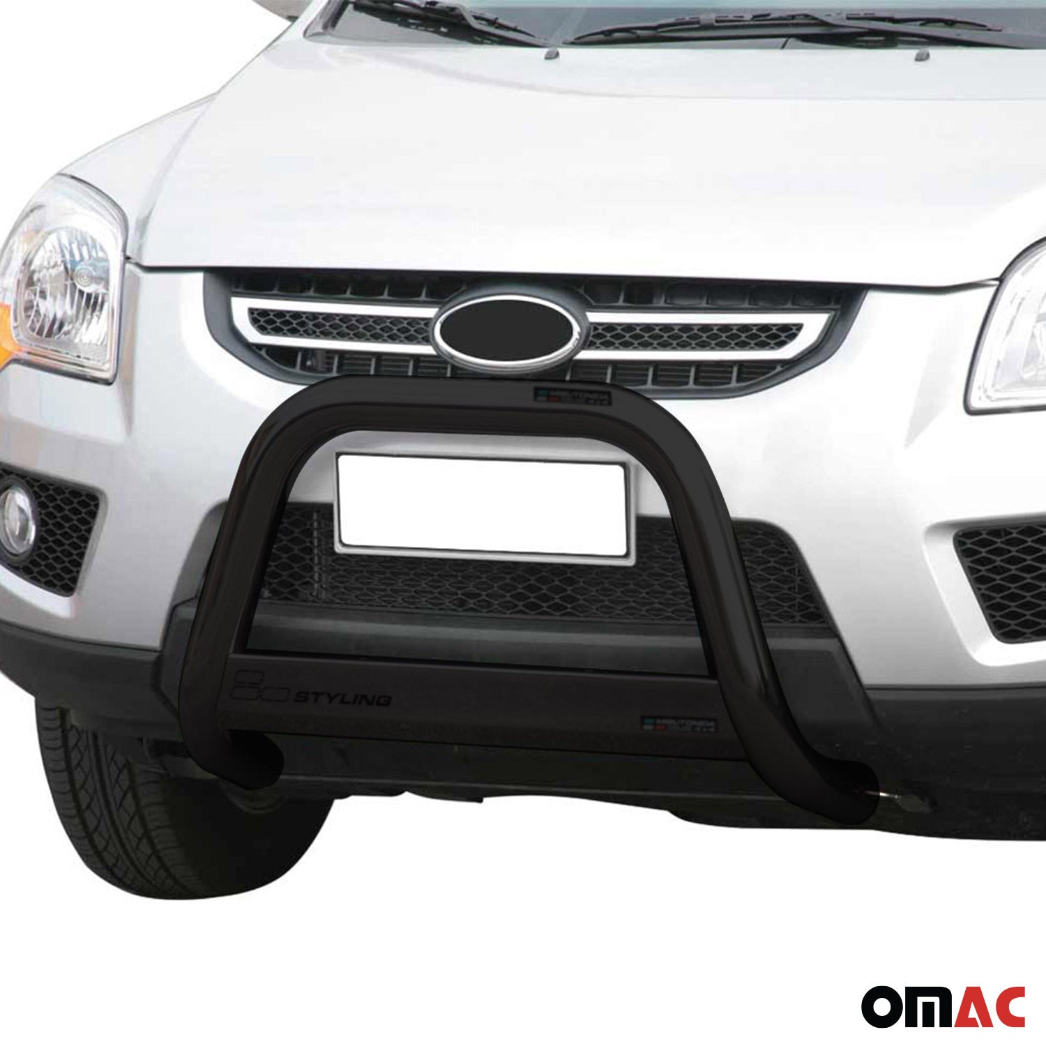 Pare-buffle Avant pour Kia Sportage 2008-2010 63 mm en Acier Noir