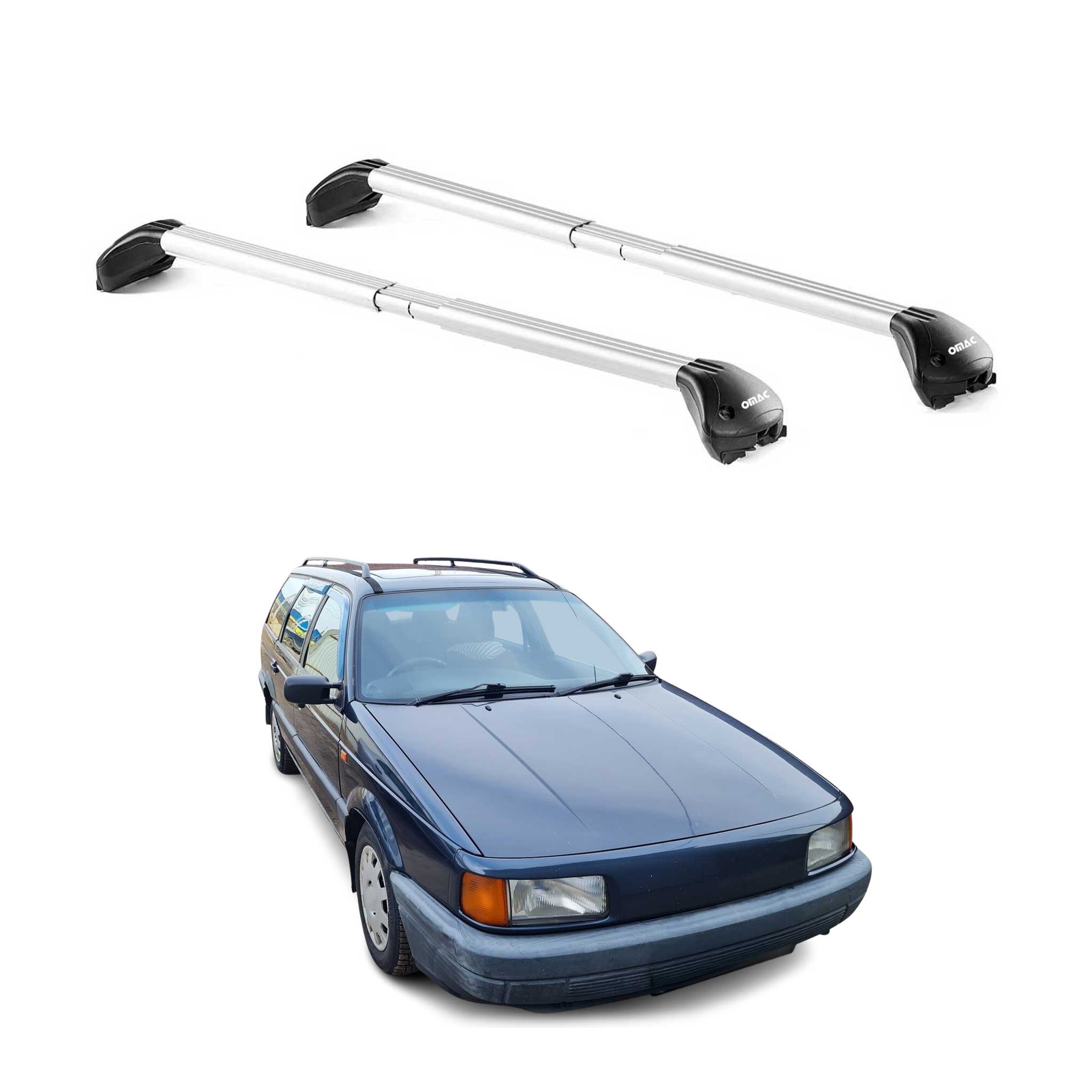 Barres de toit pour VW Passat Break B2-B3-B4 1980-1996 Gris Argenté 2 pièces ABE