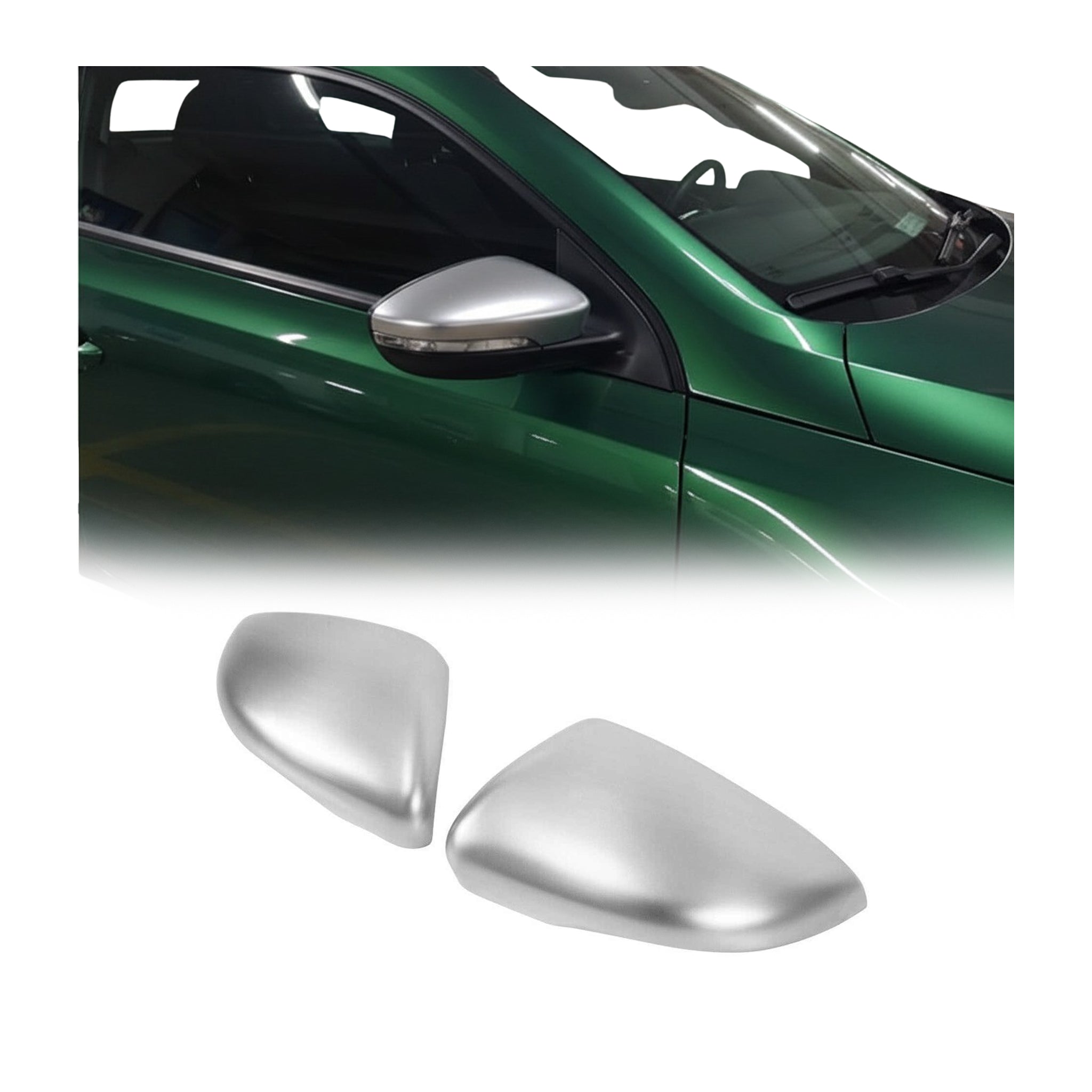 Coques de Rétroviseur pour VW Touran FL 2010-2015 2pcs Acier Inox Chromé