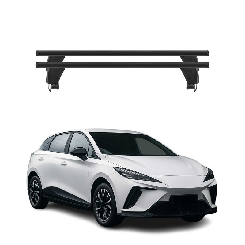 Menabo Barres de toit transversales pour MG MG4 2022-2025 Alu Noir 2x