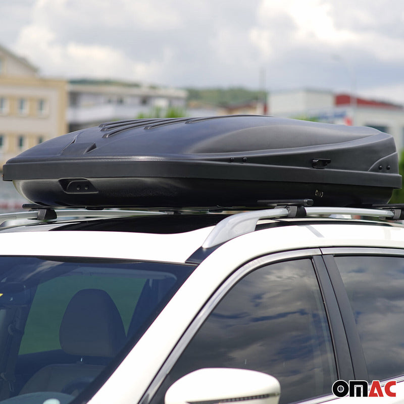 Coffre à Partir De Toit 450 Litres Porte-Bagages Noir Serrure