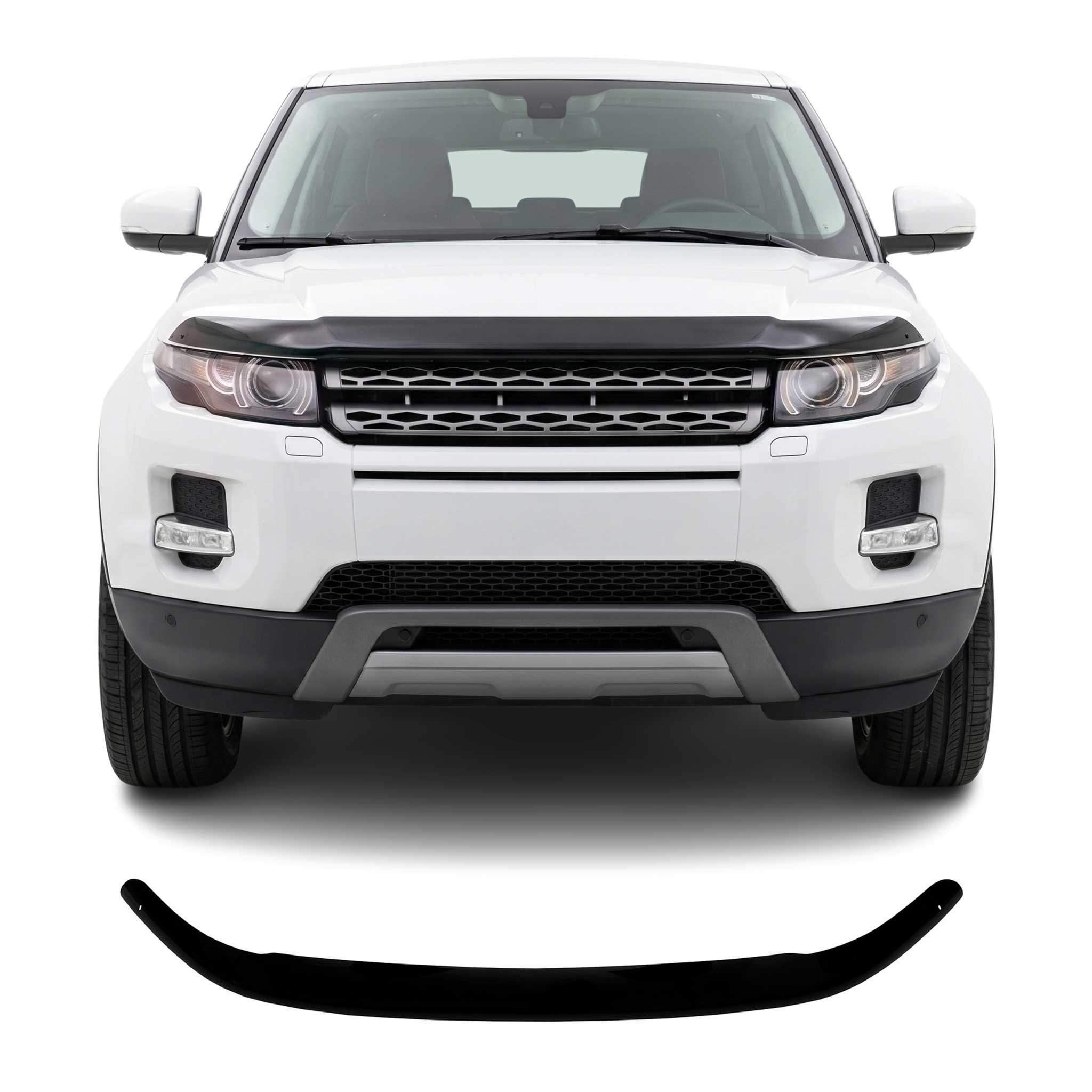 Deflecteur d'air capot de voiture pour Range Rover Evoque 2012-2018 Acryl Noir