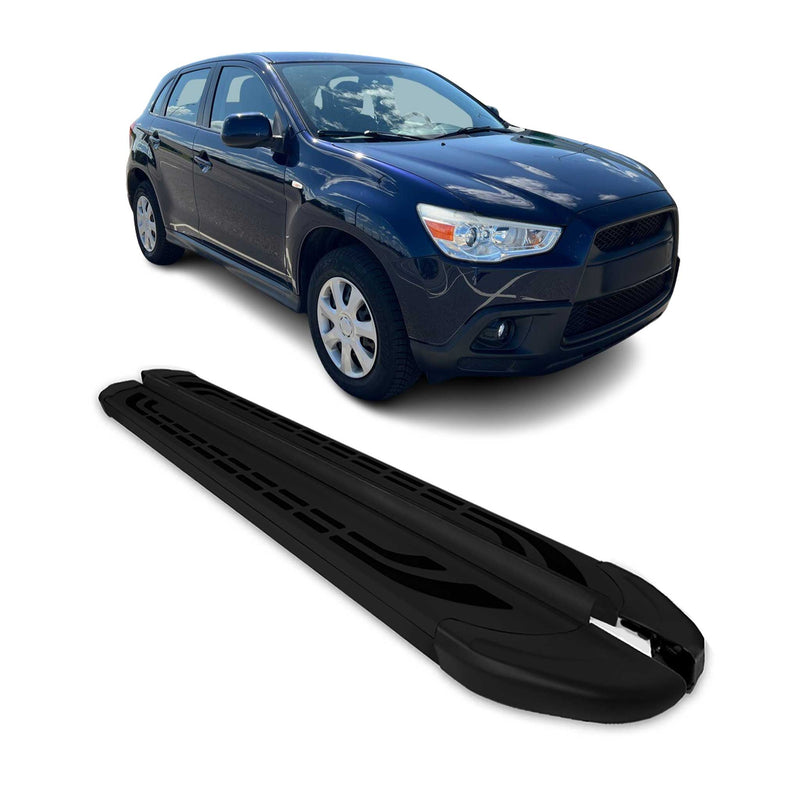 Marchepieds Latéraux pédale pour Mitsubishi ASX 2010-2024 Aluminium Noir 2Pcs