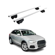 Barres de toit transversales pour Audi Q3 8U 2011-2018 Fer Gris 2Pcs