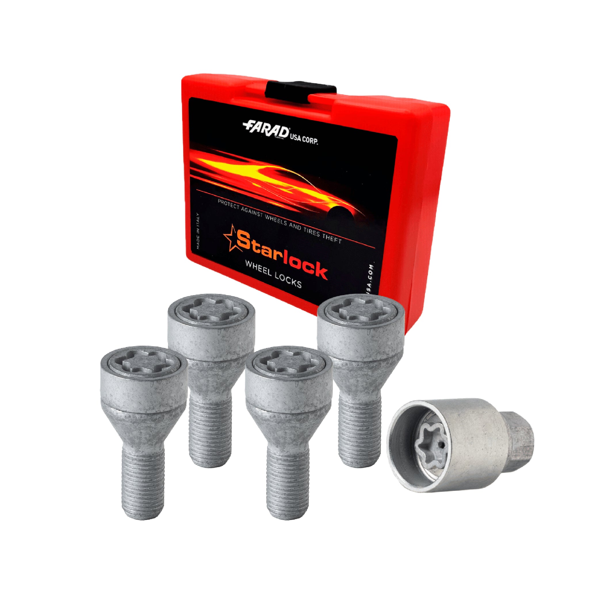 Vis de roue antivol pour Fiat Panda / Fiorino jusqu’en 2002 Gris 4x M12X1,25