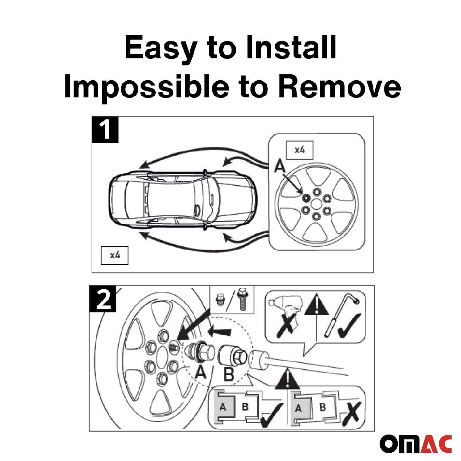 Vis de roue antivol pour Ssangyong Rexton Premium/Kyron dès 2003 Gris M14X1.5