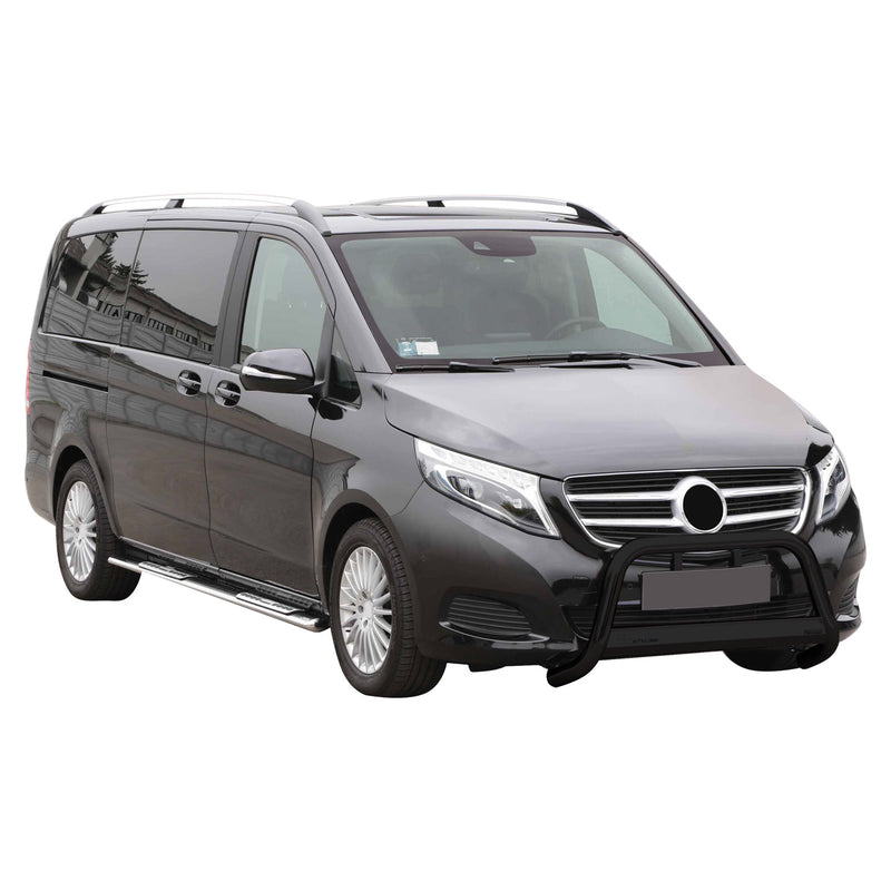 Pare-buffle Avant pour Mercedes Classe V 2014-2019 63 mm en Acier Noir