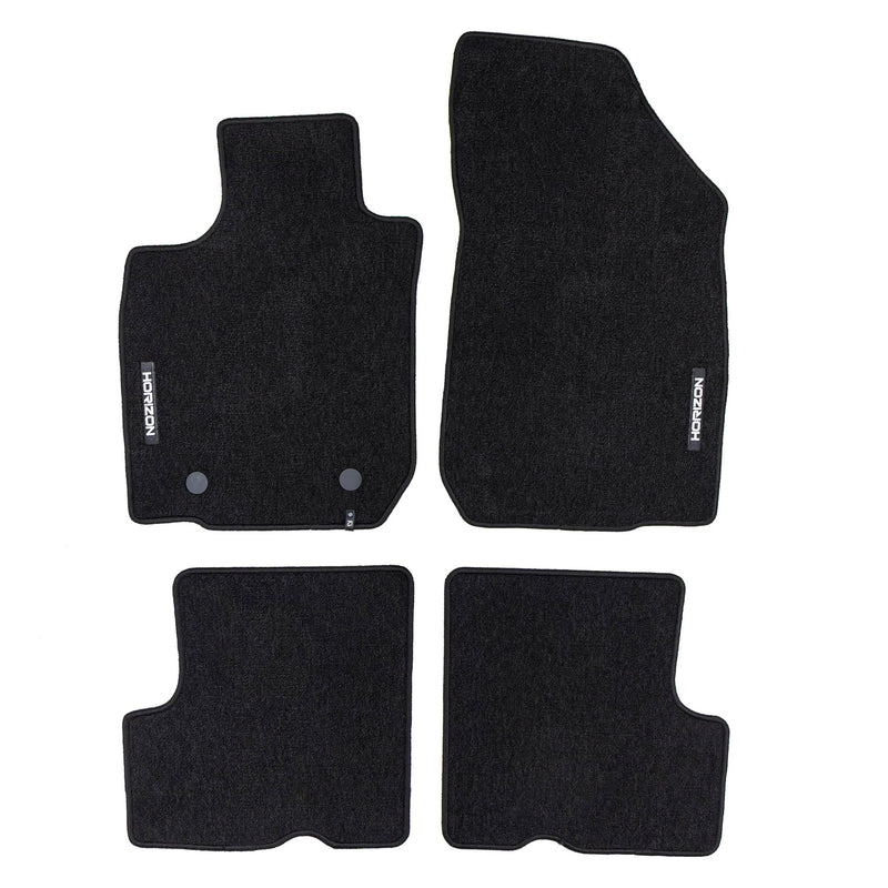 Tapis de Sol de Voiture pour Dacia Logan MCV I 2006-2013 Velours Noir 4Pcs