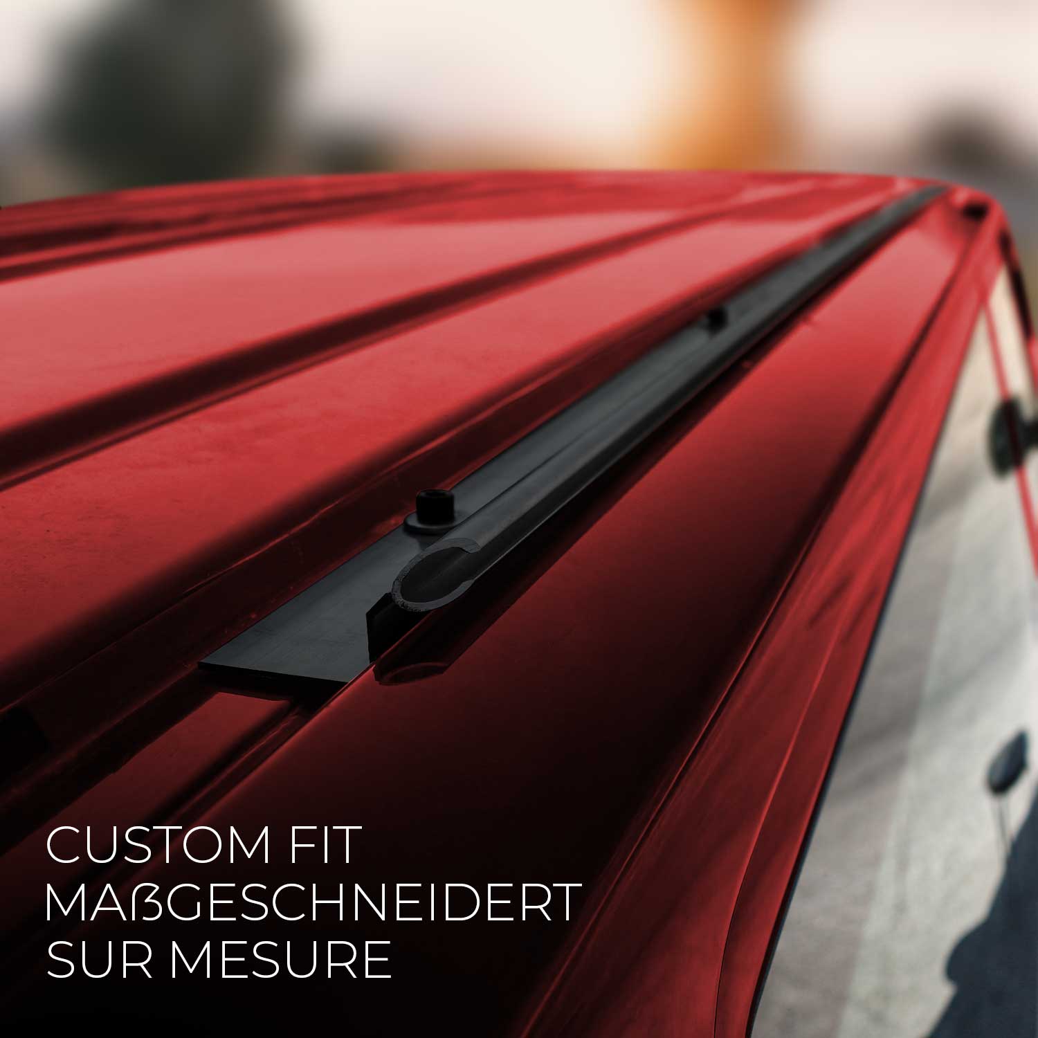 Rail d'auvent de tent pour VW T7 Transporter Caravelle 2024-2025 L1 court Noir