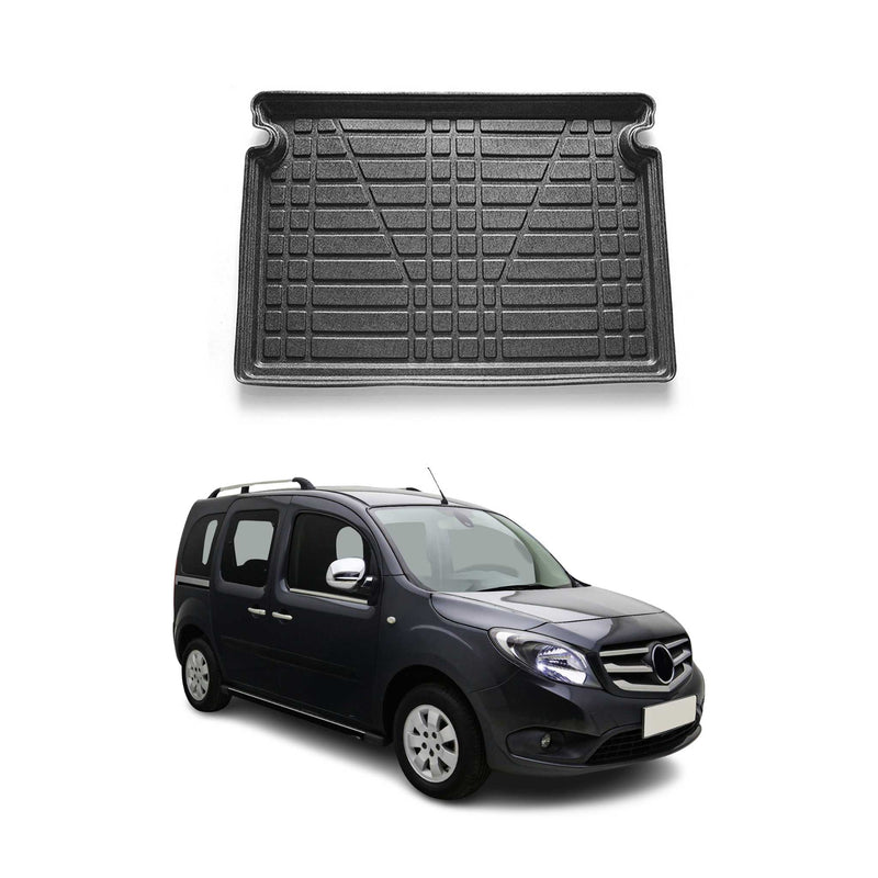 Tapis de Coffre pour Mercedes-Benz Citan 2013-2021 en TPE Noir