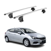 Barres de toit transversales Alu pour Opel Astra K 2015-2021 TÜV 75 kg Gris 2Pcs
