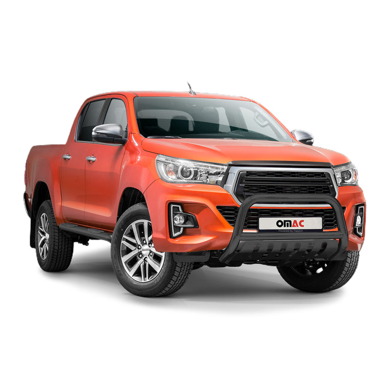 Pare-Buffle Avant Pour Toyota Hilux 2018-2020 Acier Inoxy Noir