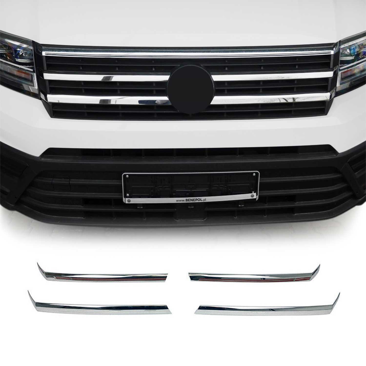 Moulure de Grille de Calandre pour VW Crafter 2017-2025 Chromé 4Pcs
