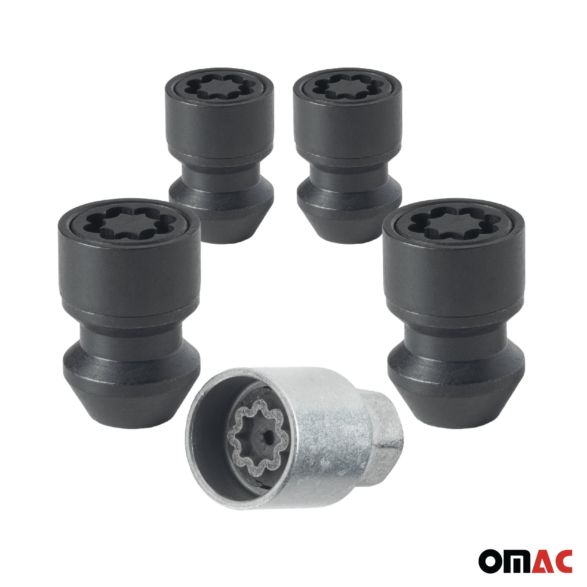 Vis de roue antivol pour Dodge Nitro 2007-2012 Acier Noir lot de 4 1/2"