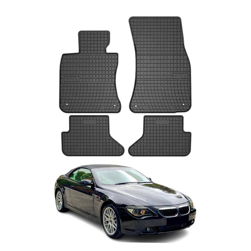 OMAC Tapis de sol pour BMW Série 6 E64 Cabriolet 2004-2010 Noir en caoutchouc