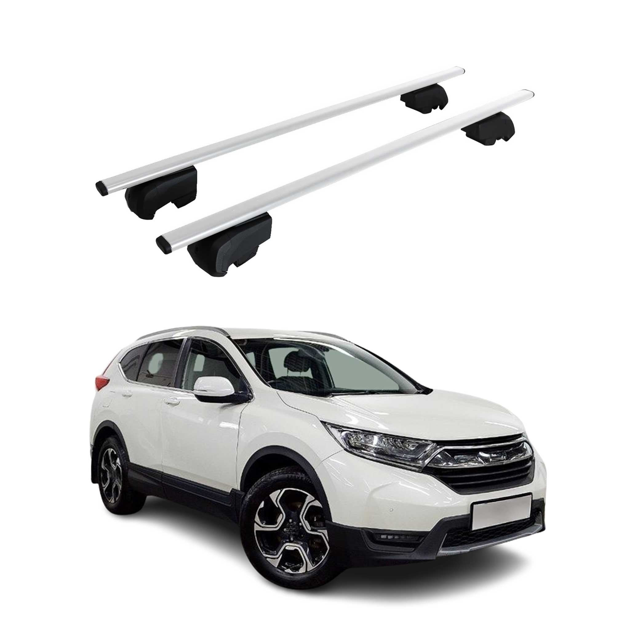 Barres de toit Transversales pour Honda CR-V 2018-2023 ABE Gris 2x
