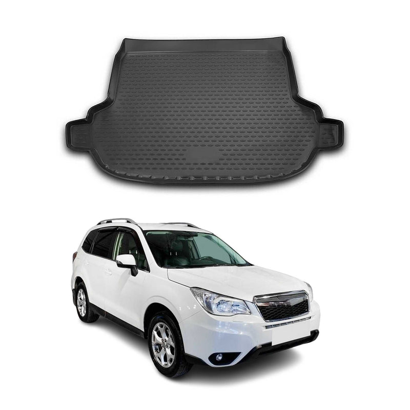 Tapis de Coffre pour Subaru Forester 2013-2019 en caoutchouc TPE 3D Noir 1Pcs