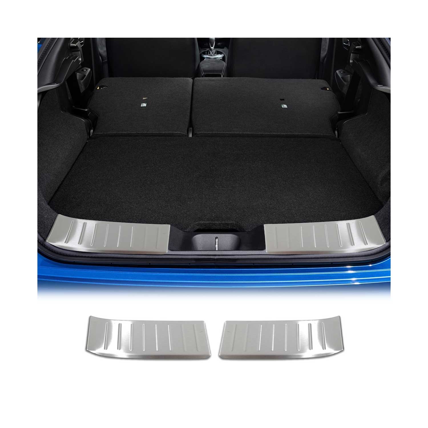 Protection Seuil de Coffre pour Nissan Juke 2021-2025 Acier Brossé
