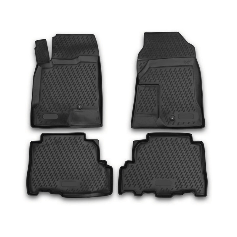 Tapis de sol pour Opel Antara 2006-2015 en caoutchouc TPE 3D Noir 4Pcs