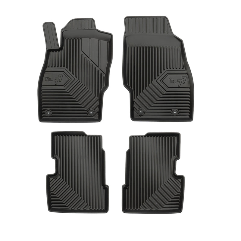Tapis de sol No.77 pour Opel Corsa D 2006-2014 / Corsa E 2014-2019 TPE Noir 4Pcs