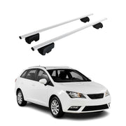 Barres de toit Transversales pour Seat Ibiza 4 2009-2016 ABE Gris 2x
