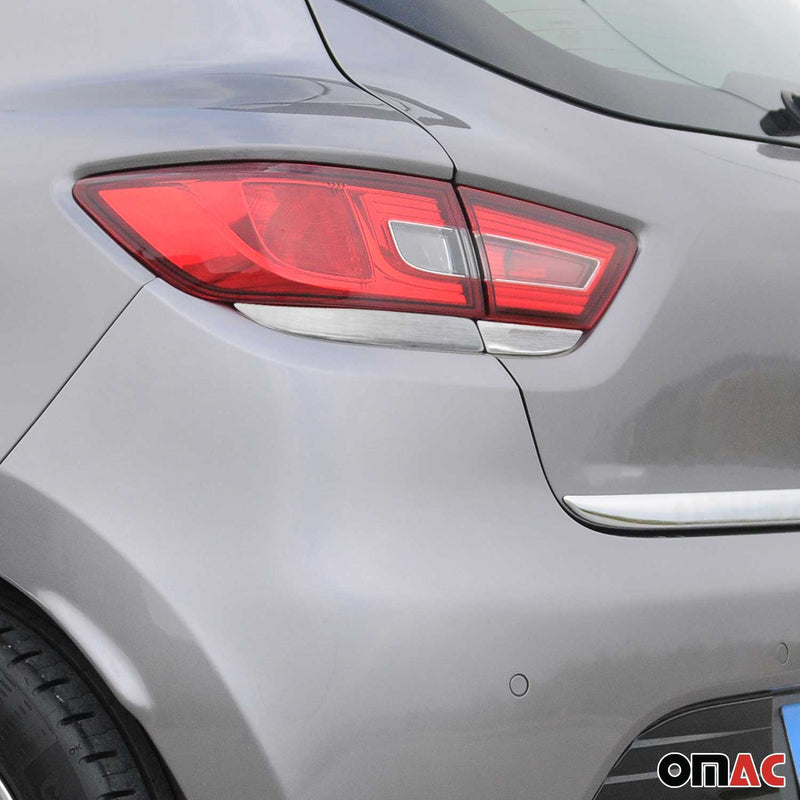 Cadre de Feu Arrière pour Renault Clio IV 2012-2019 Hayon Inox Chromé 4x