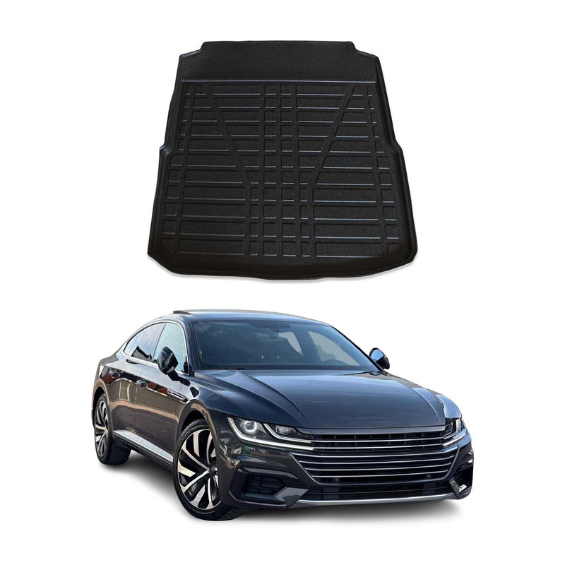 Tapis de Coffre pour VW Arteon 2017-2022 Berline en TPE Noir