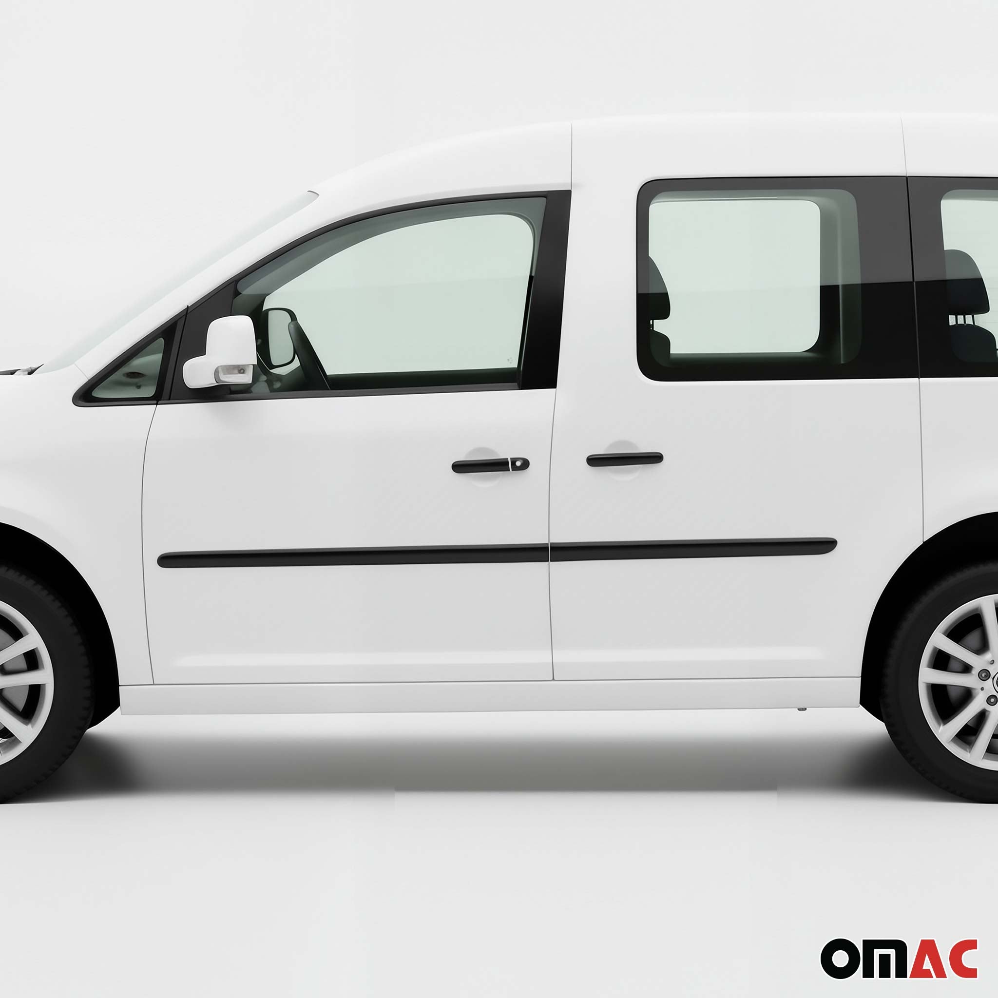 Couverture poignée de porte pour VW Caddy 2003-2015 3 Portes Acier Sombre 6Pcs