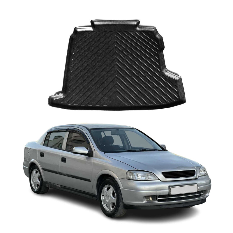 Tapis de Coffre pour Opel Astra H 2005-2010 Berline en TPE Noir