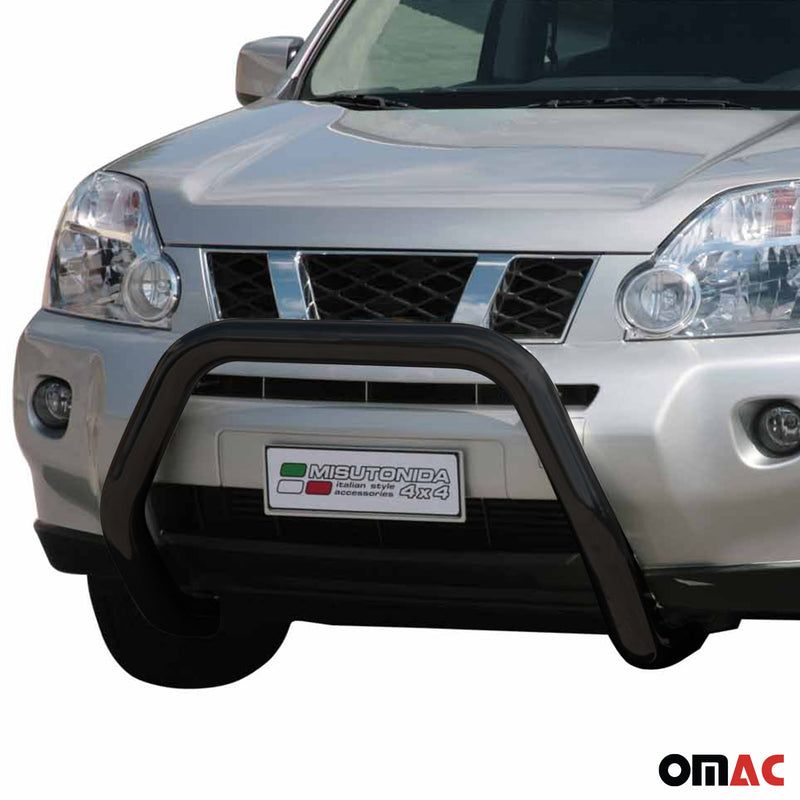 Pare-buffle Avant pour Nissan X-Trail 2007-2010 76 mm en Acier Noir