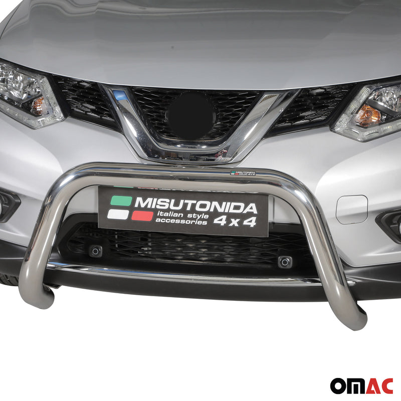 Pare-buffle Avant pour Nissan X-Trail 2015-2017 76 mm en Acier Gris