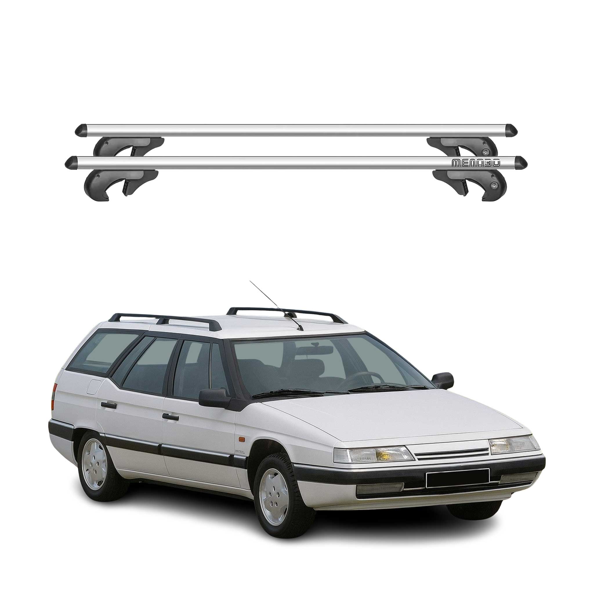 Barres de toit pour Citroen XM Break 1994-2000 90kg Aluminium Gris 2tlg