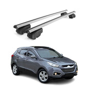Barres de toit Transversales pour Hyundai IX35 2010-2015 Aluminium Gris ABE