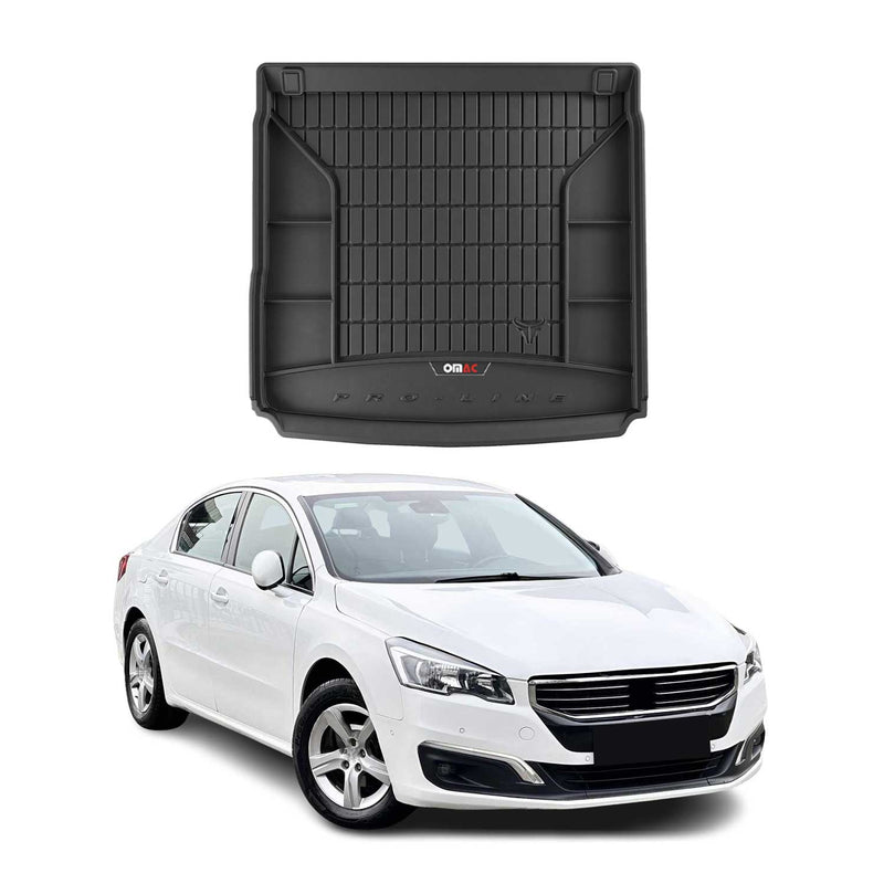 Tapis de Coffre pour Peugeot 508 2011-2018 TPE Noir
