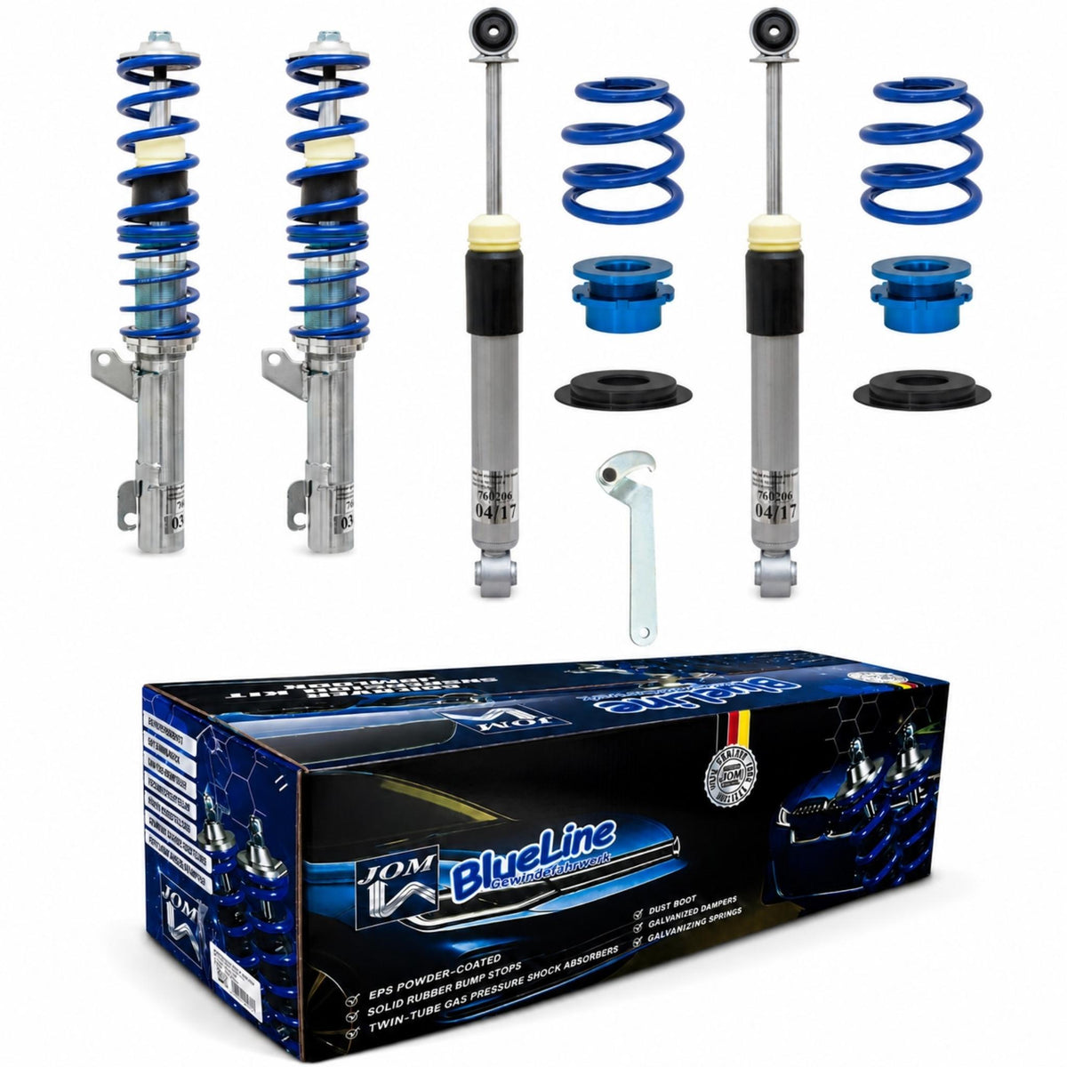 JOM BlueLine Combinés Filetés pour TT 8N Coupé et Roadster Quattro 1998-2006